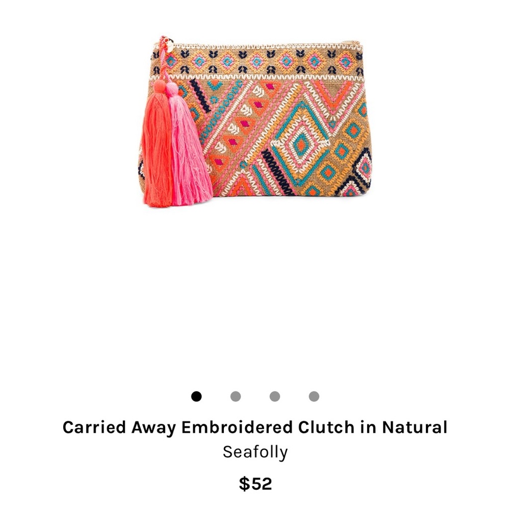 NWT seafolly embroidered clutch